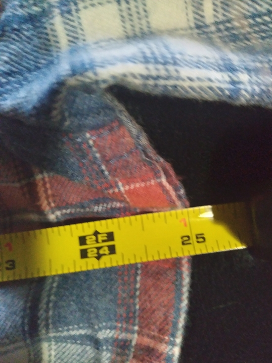 Upcycled bleached flannel shirt w/ rare THE LOST BOYS MOVIE back patch - Picture 5 of 5